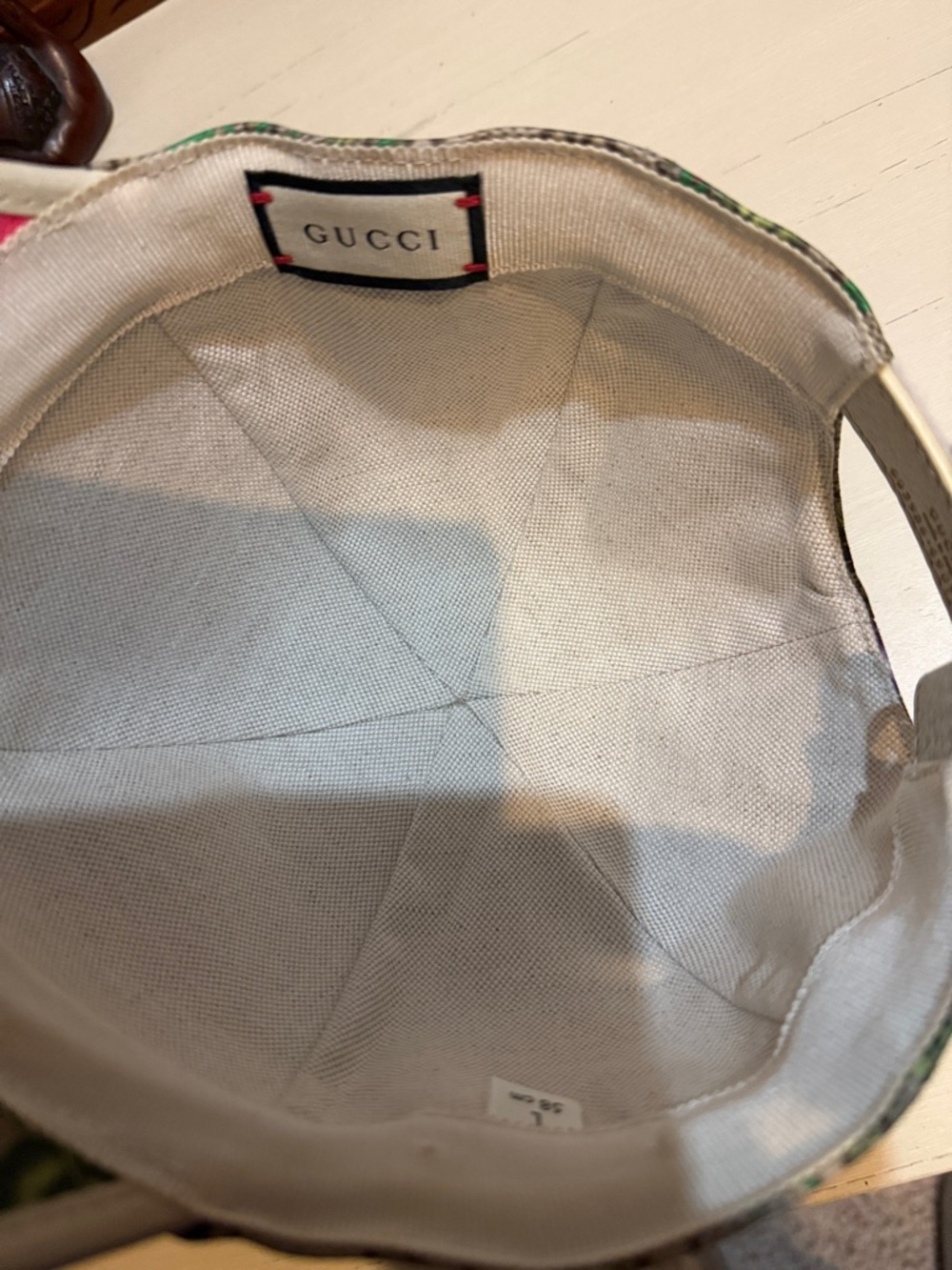 Gucci Floral GG Supreme Baseball Cap in Yellow, Pink, Purple and Green - Picture 4 of 10